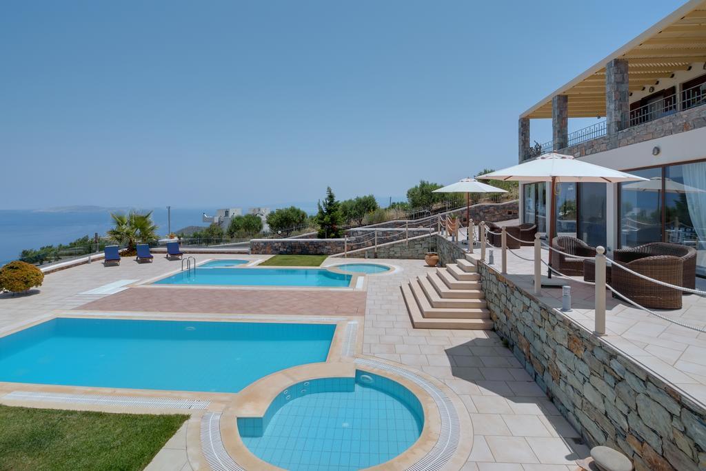 Sea Views At Villa Anemomylos With Heated Pool, Ping Pong And Tennis Agia Pelagia Dış mekan fotoğraf