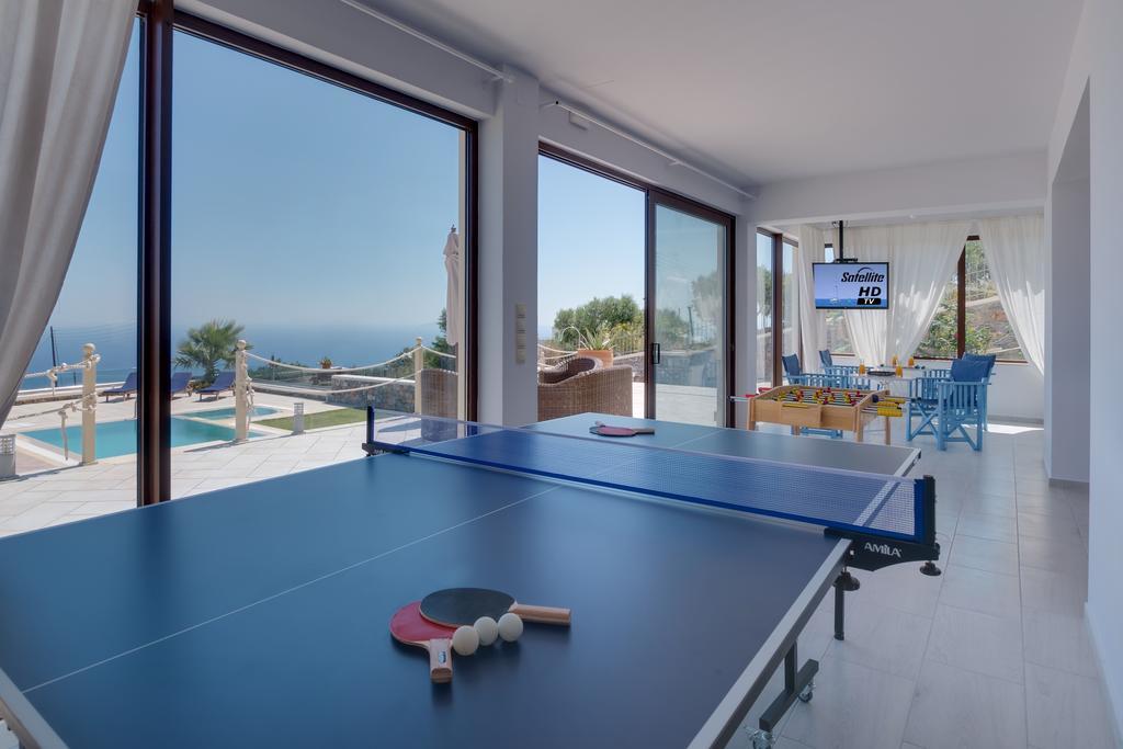 Sea Views At Villa Anemomylos With Heated Pool, Ping Pong And Tennis Agia Pelagia Dış mekan fotoğraf