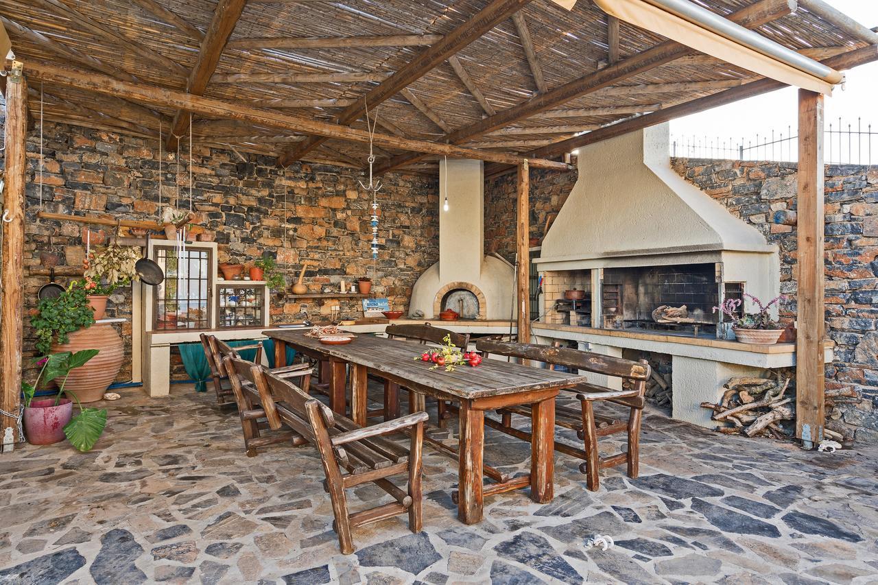 Sea Views At Villa Anemomylos With Heated Pool, Ping Pong And Tennis Agia Pelagia Dış mekan fotoğraf