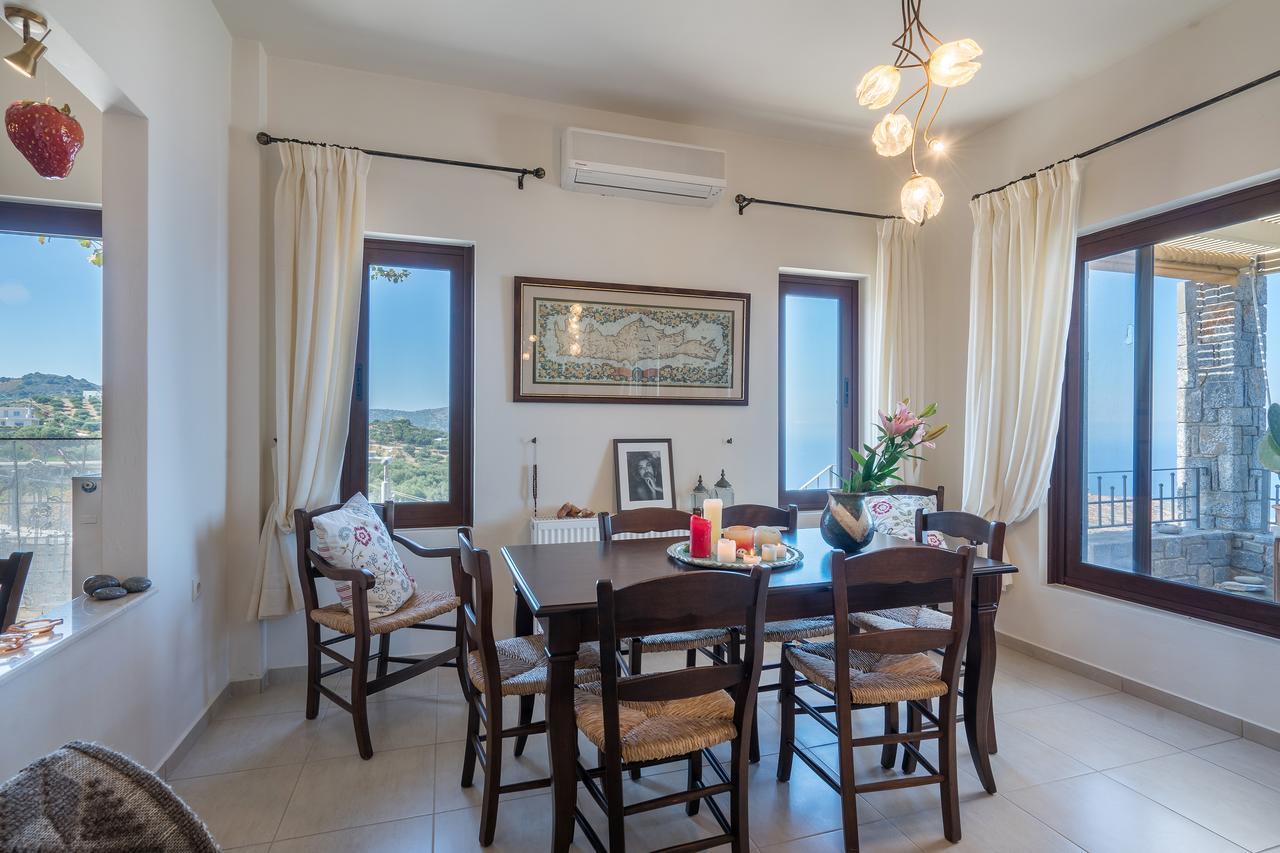 Sea Views At Villa Anemomylos With Heated Pool, Ping Pong And Tennis Agia Pelagia Dış mekan fotoğraf